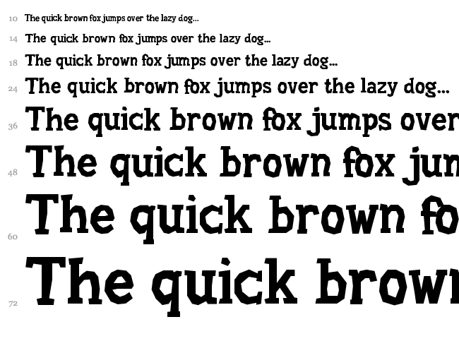 Hard Compound font waterfall